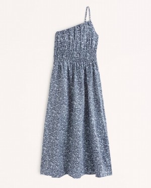 Abercrombie One-shoulder Easy Waist Maxi Klänning Dam Marinblå | 2549-IWJHB