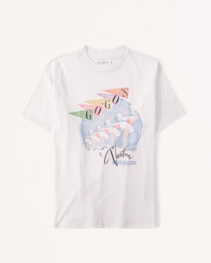 Abercrombie Oversized Boyfriend The Go-go's Graphic T-shirt Dam Vita | 6079-YHZXQ