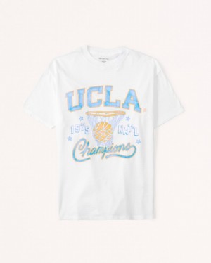 Abercrombie Oversized Boyfriend Ucla College Graphic T-shirt Dam Vita | 6017-SYQWF