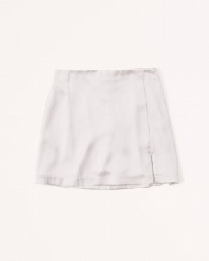 Abercrombie Satin Mini Kjolar Dam Grädde | 5019-KSRGL