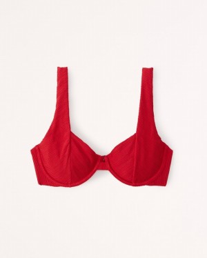 Abercrombie Seamed Underwire Badkläder Dam Röda | 0129-SYQJG