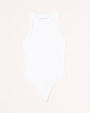 Abercrombie Seamless Rib Fabric High-neck Bodysuit Dam Vita | 7851-GIXPV