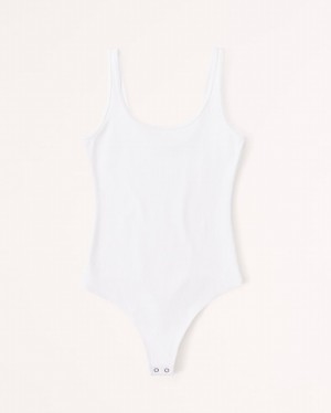 Abercrombie Seamless Rib Fabric Scoopneck Bodysuit Dam Vita | 9678-XNWIH