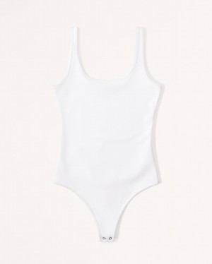 Abercrombie Seamless Rib Fabric Scoopneck Bodysuit Dam Vita | 9682-RWUBO