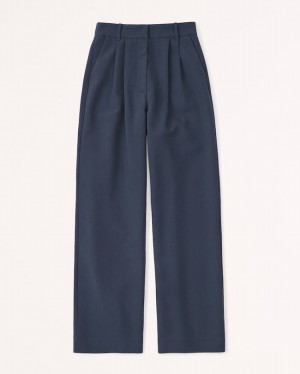 Abercrombie Sloane Tailored Byxor Dam Marinblå | 7203-CGUVT