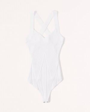 Abercrombie Sweetheart Cross-back Bodysuit Dam Vita | 7652-TZPMD