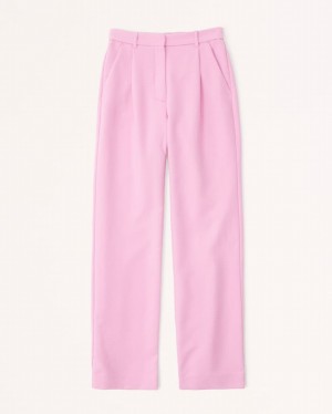 Abercrombie Tailored Relaxed Straight Byxor Dam Rosa | 6921-TJLER