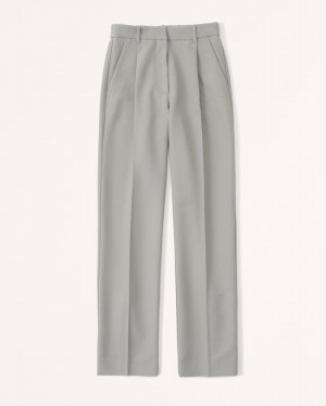 Abercrombie Tailored Relaxed Straight Byxor Dam Olivgröna | 1942-RQNUV