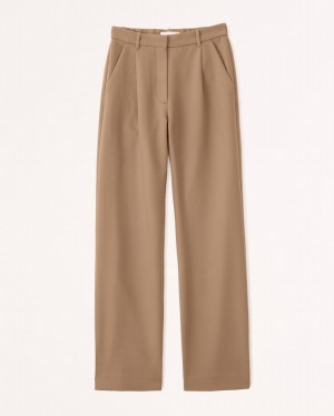 Abercrombie Tailored Relaxed Straight Byxor Dam Bruna | 1063-JHBSL