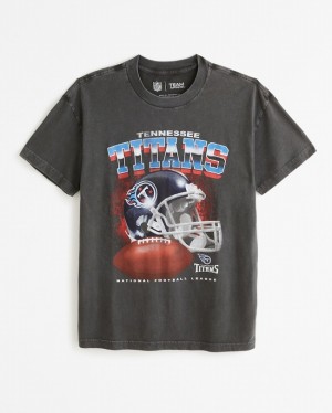 Abercrombie Tennessee Titans Graphic T-shirt Herr Svarta | 5812-RXGBT