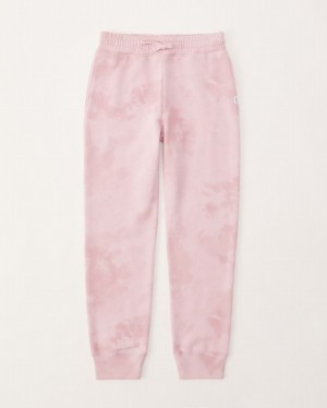 Abercrombie Tie-dye Fleeces Mjukisbyxor Tjej Rosa | 8296-NSIOE