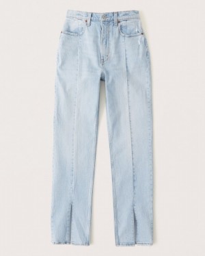 Abercrombie Ultra High Rise 90s Straight Jeans Dam Blå | 1760-GURKH