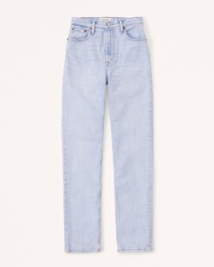 Abercrombie Ultra High Rise 90s Straight Jeans Dam Vita | 9126-RCBXO