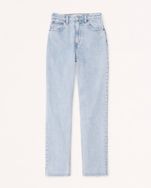 Abercrombie Ultra High Rise 90s Straight Jeans Dam Vita | 9214-NLGFJ