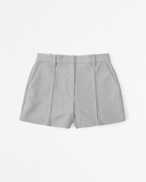 Abercrombie Ultra High Rise Tailored Shorts Dam Grå | 1985-JPTOA