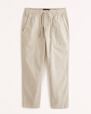 Abercrombie Utility Pull-on Byxor Herr LjusKhaki | 9476-DEOUI