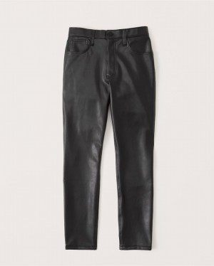 Abercrombie Veganska Leather Skinny Byxor Dam Svarta | 2579-VZSIT