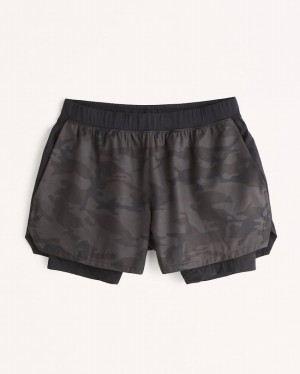 Abercrombie Ypb Lined Running Shorts Herr Camo | 9370-HQXAS