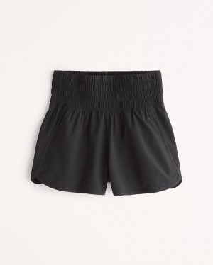 Abercrombie Ypb Motiontek Unlined Ultra High Rise Workout Shorts Dam Svarta | 0925-BKTMP