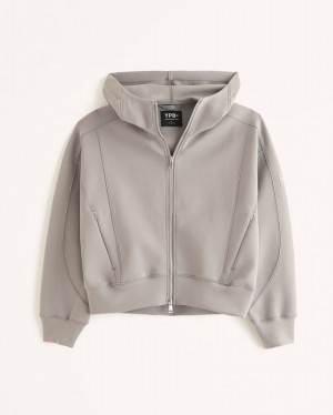 Abercrombie Ypb Neoknit Max Full-zip Set Dam Grå | 0875-QZTHI