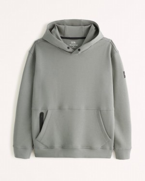 Abercrombie Ypb Neoknit Max Popover Hoodie Herr Olivgröna | 6810-RTKLY