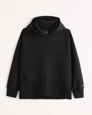 Abercrombie Ypb Neoknit-friendly Popover Hoodie Dam Svarta | 3276-YTRDA