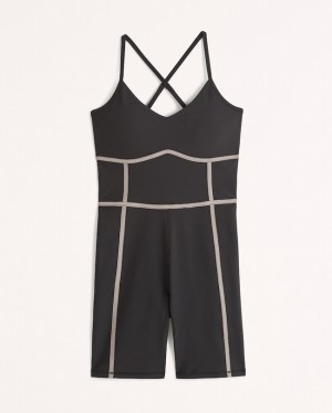 Abercrombie Ypb Sculptlux Jumpsuit Dam Svarta | 9237-BGUCT