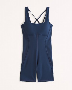 Abercrombie Ypb Sculptlux Loopback Jumpsuit Dam Blå | 6518-FPIMQ