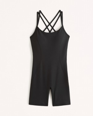 Abercrombie Ypb Sculptlux Strappy-back Jumpsuit Dam Svarta | 1293-UWJFG