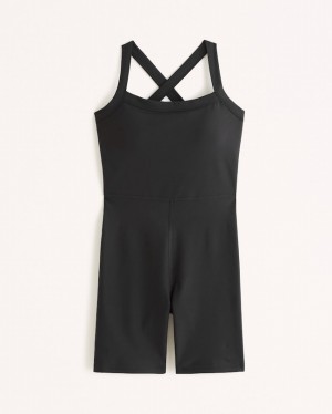 Abercrombie Ypb Sculptlux Strappy-back Jumpsuit Dam Svarta | 7426-KHCPO