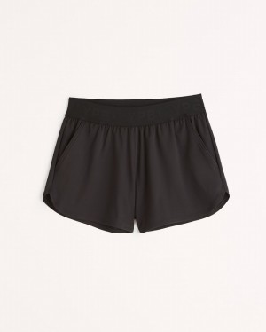 Abercrombie Ypb Sculptlux Unlined Workout Shorts Dam Svarta | 5142-PMUDG