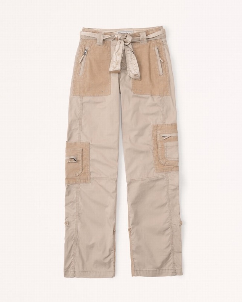 Abercrombie 2000s Utility Byxor Dam LjusBruna  | 4671-XTGOS