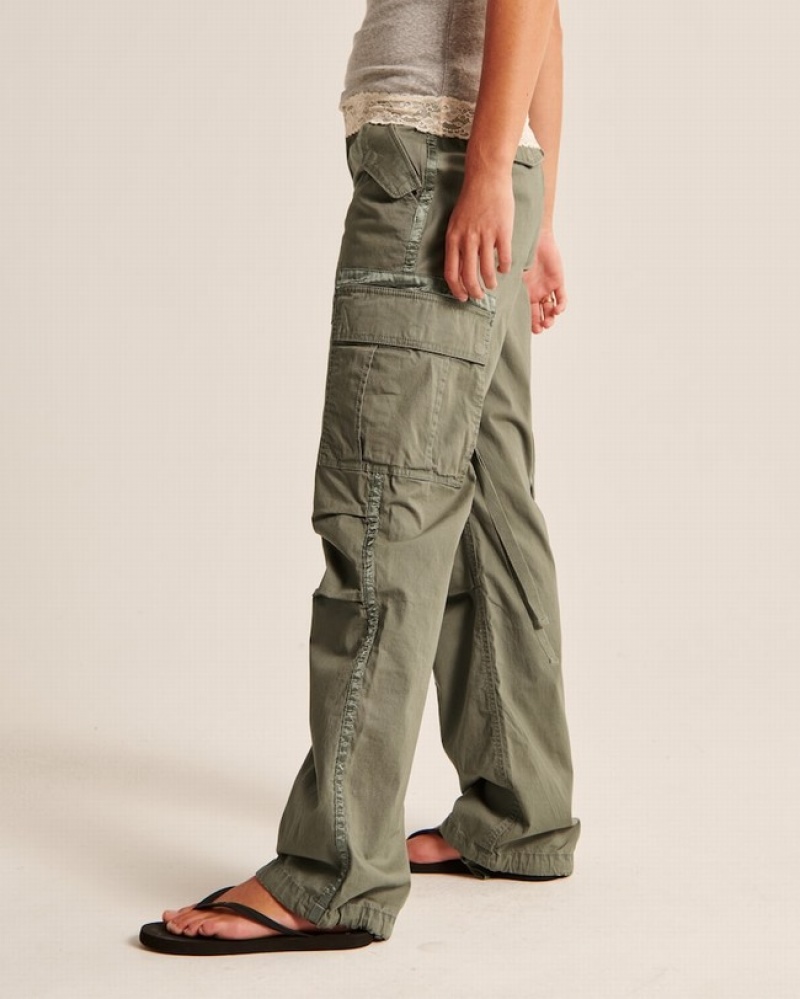 Abercrombie 2000s Utility Byxor Dam Olivgröna  | 6087-BWLRA