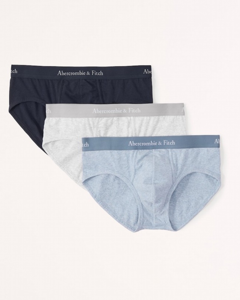 Abercrombie 3-pack Logo Underkläder Herr Blå Grå  | 0625-AKJHB