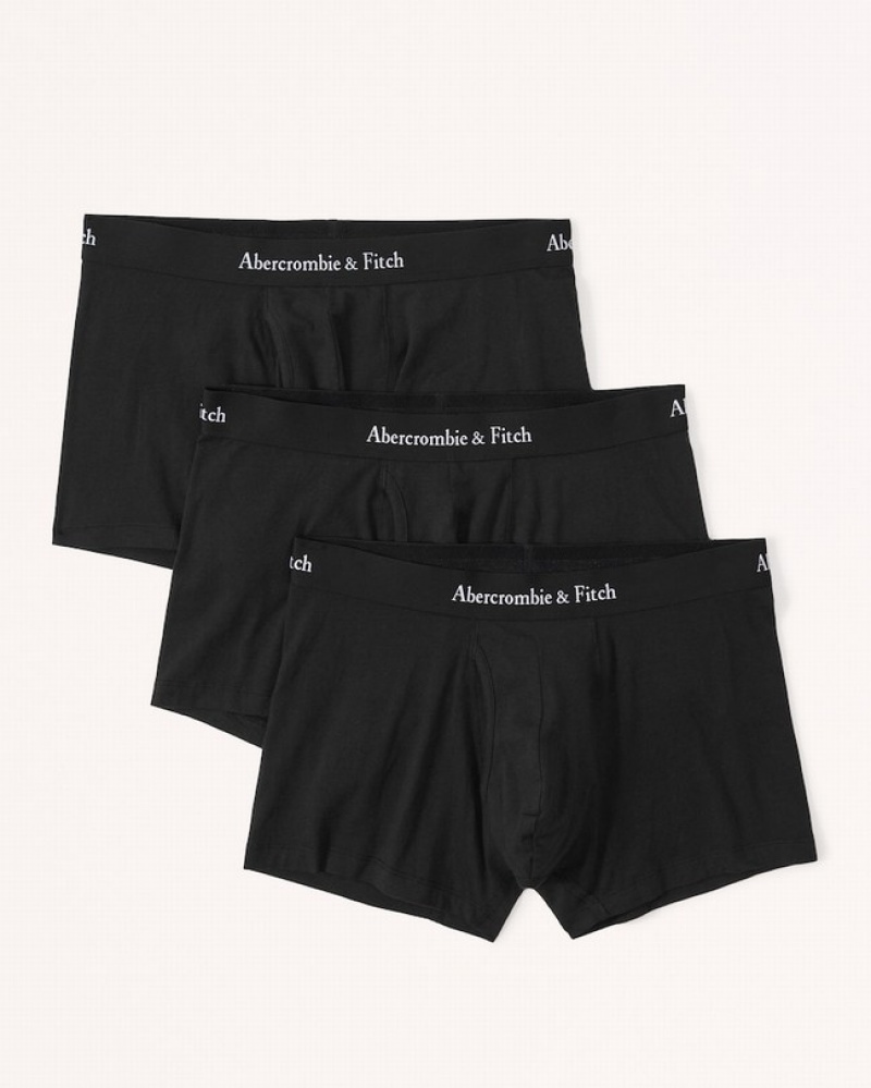 Abercrombie 3-pack Trunks Underkläder Herr Svarta  | 0451-OQUWZ