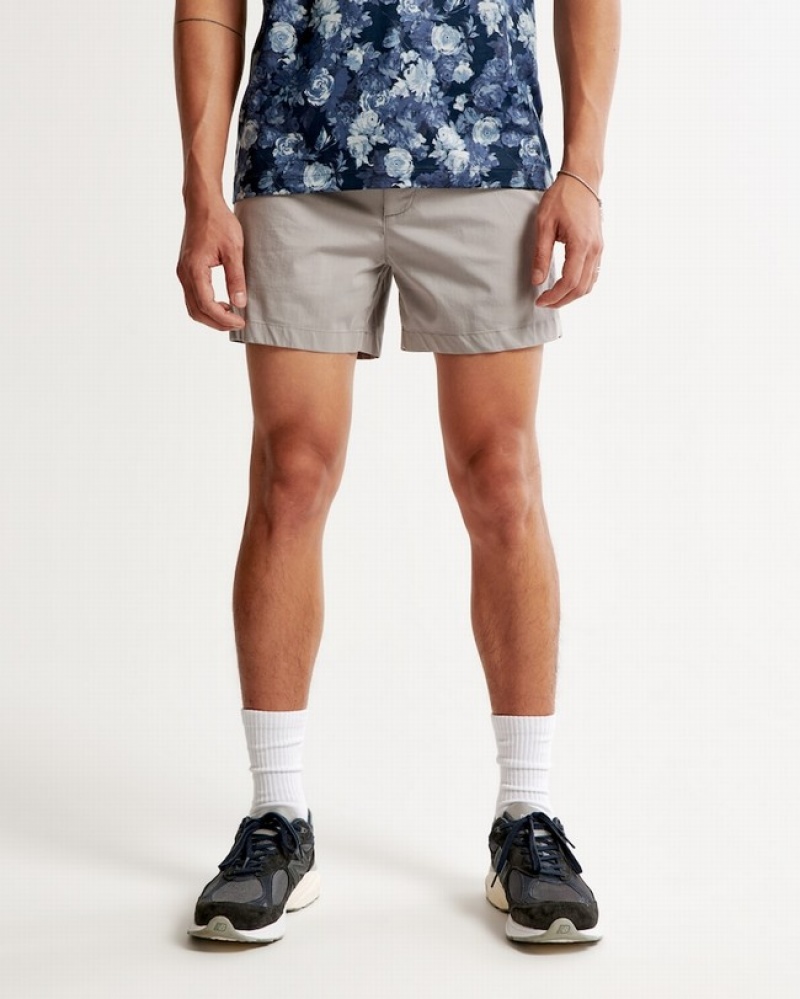 Abercrombie 5 Inch All-day Shorts Herr LjusGrå  | 4219-DTOUR