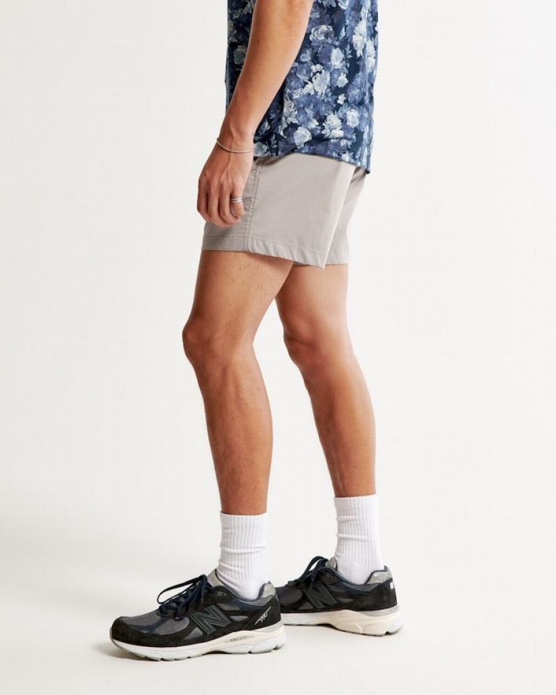 Abercrombie 5 Inch All-day Shorts Herr LjusGrå  | 4219-DTOUR