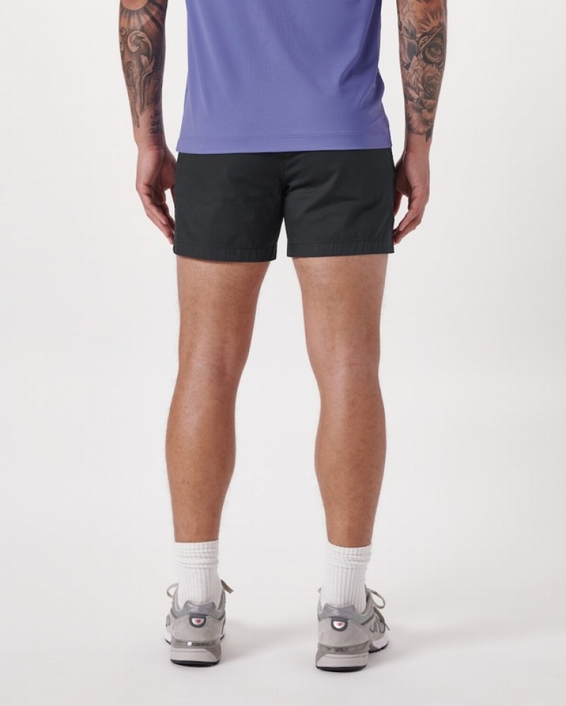 Abercrombie 5 Inch Athletic Fit All-day Shorts Herr Svarta  | 9607-WDIXS