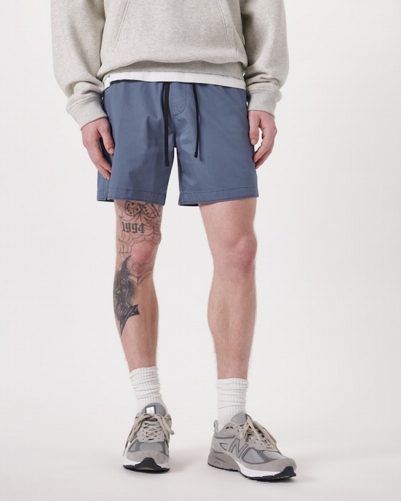 Abercrombie 6 Inch All-day Pull-on Shorts Herr Blå  | 3059-RNAFV