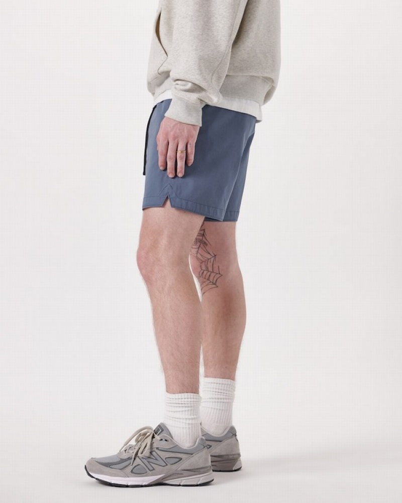 Abercrombie 6 Inch All-day Pull-on Shorts Herr Blå  | 3059-RNAFV