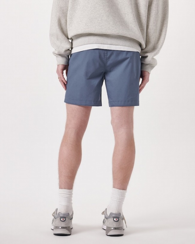 Abercrombie 6 Inch All-day Pull-on Shorts Herr Blå  | 3059-RNAFV