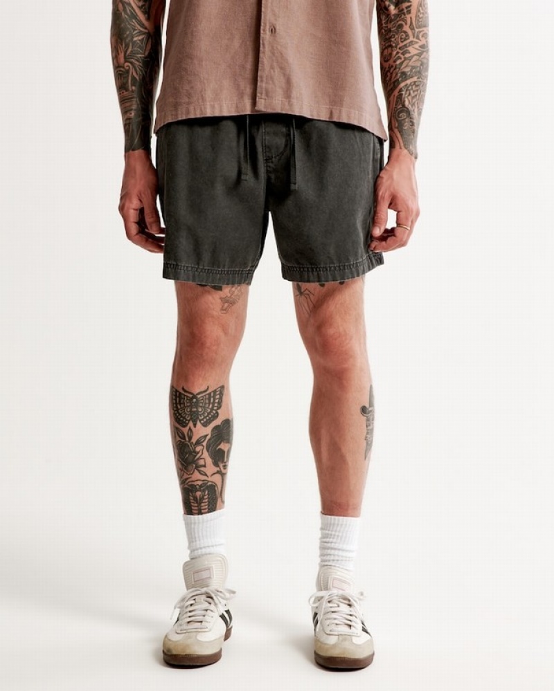 Abercrombie 6 Inch Court Shorts Herr MörkGrå  | 1362-GQEOB