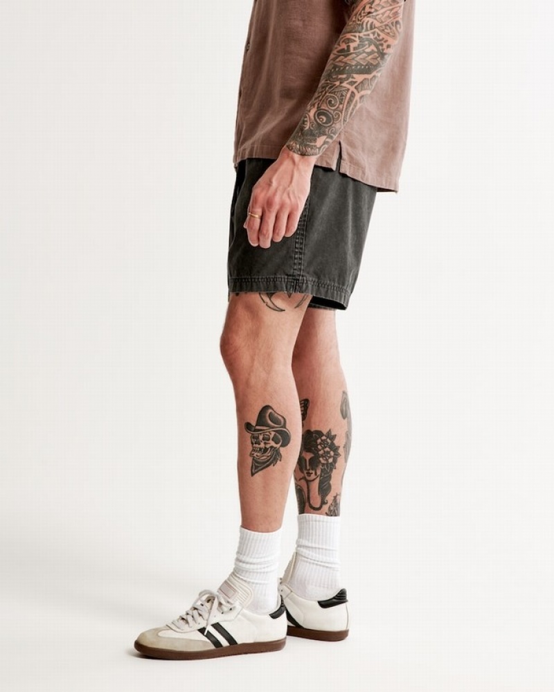 Abercrombie 6 Inch Court Shorts Herr MörkGrå  | 1362-GQEOB