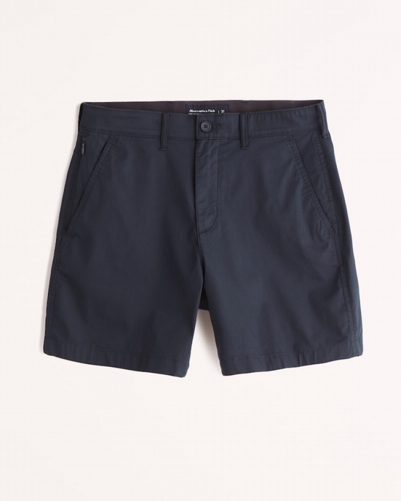 Abercrombie 7 Inch Athletic Fit All-day Shorts Herr Marinblå Blå  | 6340-GIAJE