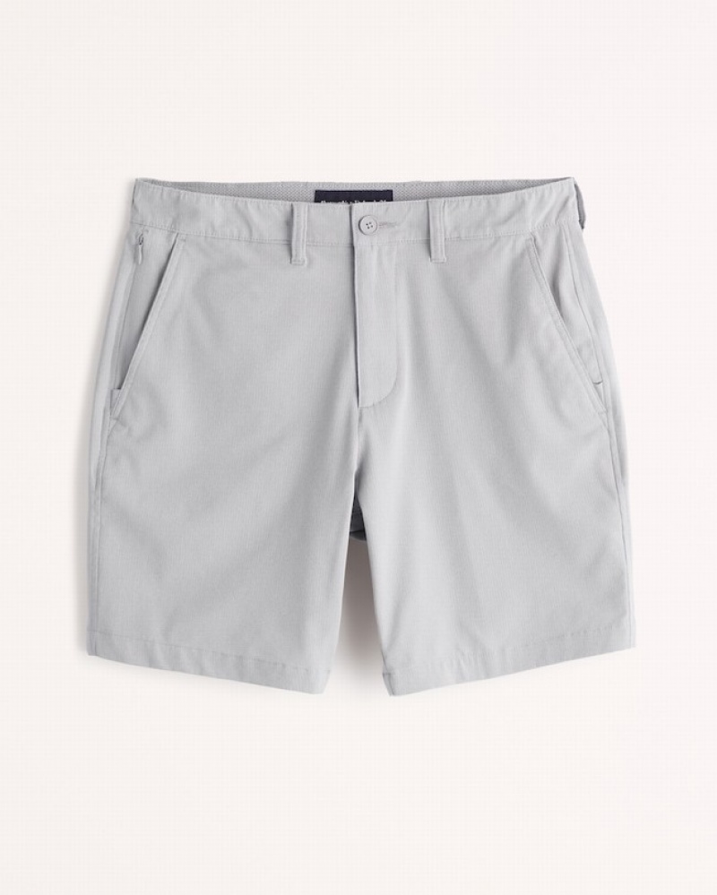 Abercrombie 8 Inch Performance Golf Shorts Herr LjusGrå  | 4067-VDHQP