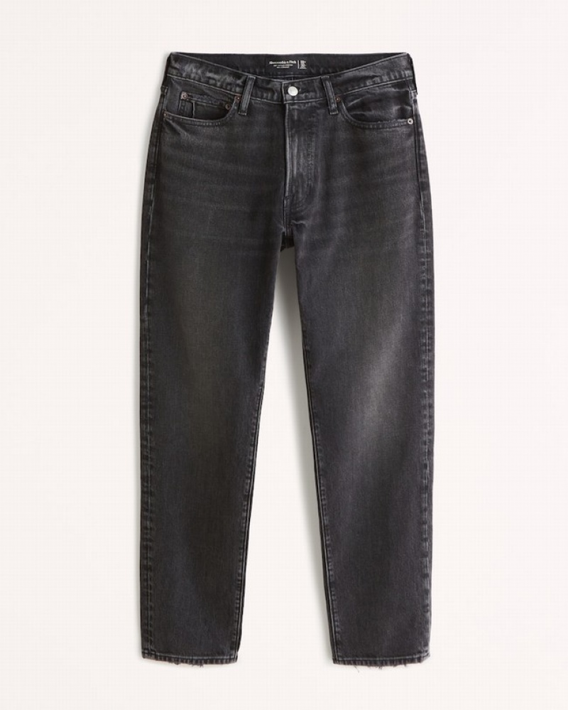 Abercrombie 90s Straight Jeans Herr Svarta Tvätt  | 4096-WBAGN