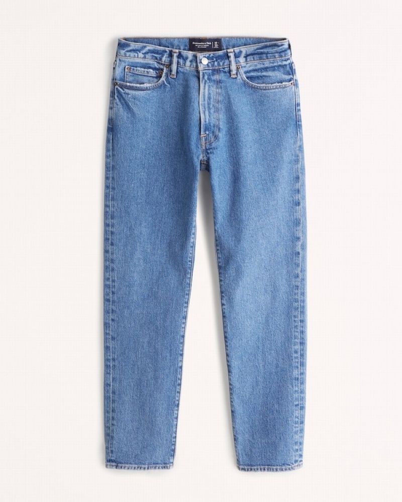 Abercrombie 90s Straight Jeans Herr Blå  | 1264-DMNTQ