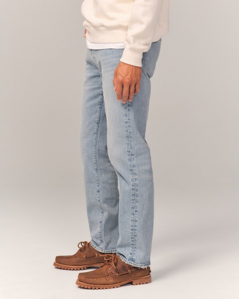 Abercrombie 90s Straight Jeans Herr LjusTvätt  | 1439-RMNXS