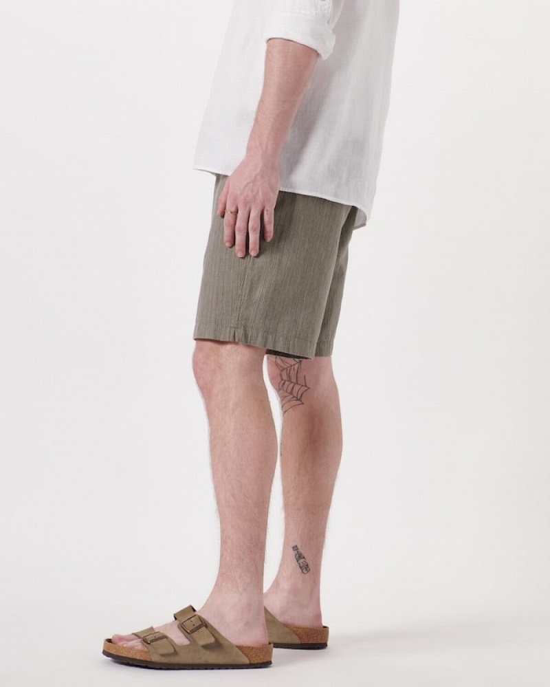 Abercrombie 9 Inch Linen-blend Pull-on Shorts Herr MörkGröna  | 7410-UPHOF