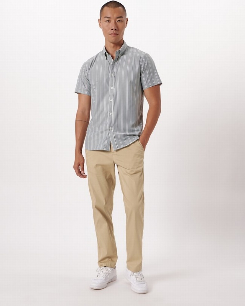 Abercrombie All-day Straight Byxor Herr Khaki   | 5163-NHPMO